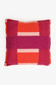Hermès Orange/Purple Wool/Cashmere Colour Block Pillow 50cm
