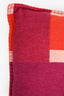 Hermès Orange/Purple Wool/Cashmere Colour Block Pillow 50cm
