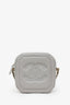 Pre-Loved Chanel™ 2021 Grey Lambskin Mini Octagon Camera Bag