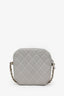Pre-Loved Chanel™ 2021 Grey Lambskin Mini Octagon Camera Bag