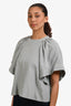 Rachel Comey Light Blue Linen Flowy Short Sleeve Blouse Est. Size M