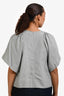 Rachel Comey Light Blue Linen Flowy Short Sleeve Blouse Est. Size M