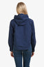 Veronica Beard Jeans Navy Blue Cotton Hooded Utility Jacket Size S