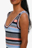 Veronica Beard Blue/Orange Ribbed 'Fabiana' Sleeveless Maxi Dress Size XS