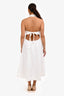 Reformation White Linen Collared Halter Maxi Dress Size 12