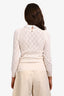 Christian Dior White Cashmere/Silk Peter Pan Collar Sweater Size 6