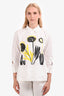 Marni White Cotton Flower Printed Button Down Shirt Size 42