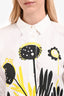 Marni White Cotton Flower Printed Button Down Shirt Size 42