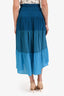 Peter Pilotto Teal Silk Tiered Maxi Skirt Est. Size S