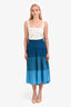 Peter Pilotto Teal Silk Tiered Maxi Skirt Est. Size S
