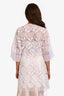 Blumarine White Sheer Embroidered Button Down Jacket Estimated Size M