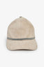 Brunello Cucinelli Beige Suede/Leather Monili Baseball Cap Size L
