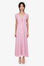 LoveShackFancy Pink Lillian Floral Puff Sleeve Dress Size 4
