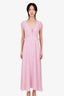 LoveShackFancy Pink Lillian Floral Puff Sleeve Dress Size 4