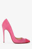 Christian Louboutin Pink Studded Suede Heels Size 36.5