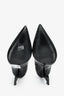 Saint Laurent Black Croc Embossed Leather Opyum Heels Size 39.5