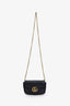 Gucci Black Leather GG Marmont Super Mini Crossbody Bag