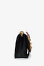 Miu Miu Black Velvet Crystal Buckle Flap Bag