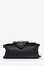 Miu Miu Black Velvet Crystal Buckle Flap Bag