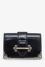 Prada Black Leather Cahier Chain Shoulder Bag