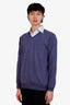 Brunello Cucinelli Purple Wool/Cashmere V-Neck Sweater Size 54 Mens