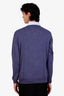 Brunello Cucinelli Purple Wool/Cashmere V-Neck Sweater Size 54 Mens