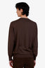 Brunello Cucinelli Brown Wool/Cashmere V-Neck Sweater Size 54 Mens