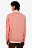 Brunello Cucinelli Orange Wool/Cashmere V-Neck Sweater Size 54 Mens
