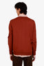 Brunello Cucinelli Burnt Red Wool/Cashmere V-Neck Sweater Size 54 Mens