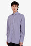 Tom Ford Purple Check Button Up Shirt Size XL Mens