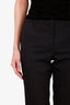 Prada Grey Wool-Blend Straight Cropped Trouser Size 40