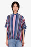 Missoni Blue/Pink Hooded Tassel Poncho Estimated Size S