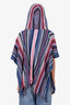 Missoni Blue/Pink Hooded Tassel Poncho Estimated Size S