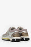 Pre-Loved Chanel™ Silver Metallic Leather Mesh CC Chunky Sneaker Size 36.5
