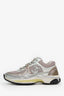 Pre-Loved Chanel™ Silver Metallic Leather Mesh CC Chunky Sneaker Size 36.5