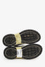 Pre-Loved Chanel™ Silver Metallic Leather Mesh CC Chunky Sneaker Size 36.5