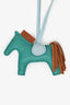 Hermès Green Leather Rodeo Charm