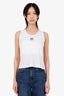 Loewe White Ribbed Anagram Tank Top Size S