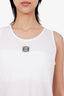 Loewe White Ribbed Anagram Tank Top Size S