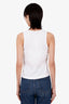Loewe White Ribbed Anagram Tank Top Size S