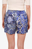 Louis Vuitton Blue/White Silk Twill Bandana Print Shorts Estimated Size S