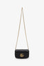 Gucci Black Leather GG Marmont Super Mini Crossbody Bag