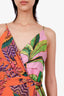 Farm Rio Multicolour Wrap Midi Dress With Beading Detail Size XS