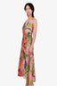 Farm Rio Multicolour Wrap Midi Dress With Beading Detail Size XS