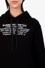 Burberry Black Cotton Logo Hoodie Size S