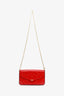 Louis Vuitton Burgundy Monogram Vernis 'Felicie' Pochette on Chain with Inserts