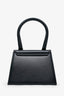 Jacquemus Black Leather 'Le Grand Chiquito' Shoulder Bag With Strap