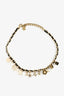 Pre-Loved Chanel™ 2017 Gold Tone Faux Pearl CC Logo Charms Choker