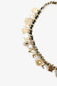 Pre-Loved Chanel™ 2017 Gold Tone Faux Pearl CC Logo Charms Choker