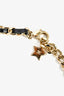 Pre-Loved Chanel™ 2017 Gold Tone Faux Pearl CC Logo Charms Choker